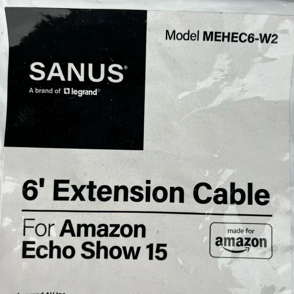 6’ Extension Power Cable for Amazon Echo Show 15 Or Echo Show 21